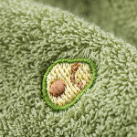 Full Embroidery Avocado Cotton Towel