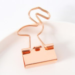 Creative Plating Gold Small Clip Office Style Long Tail Metal