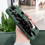 Straight Edge Liquid Silicone Kitten All-around Fall-proof Mobile Phone Case