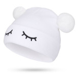 Children Woolen Hat Winking Bear Embroidery