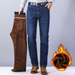 Men's Stretch Loose Plush Warm Jeans