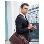 Vintage Business Office Handbag Men's Real-leather Bag Briefcase