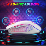 Wired Ergonomic Gaming Mouse RGB Backlit 3600 Adjustable DPI For PC