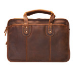 Large Capacity Retro Crazy Horse Leather Briefcase For Men