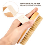 Bamboo Handleless Oval PPR Soft Bead Bristle Bath Brush SPA