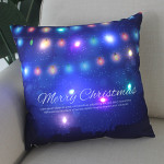 New Christmas Cushion Cover 45x45 Led Light Christmas Decorations For Home Santa Claus Printed Christmas Pillow Case