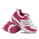 Breathable leather with elevated platform for women's sneakers