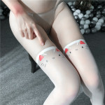 Cute Cat Japanese Print Kitten Stockings