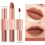 Lip Glaze Nude Milky Coffee Amber Pumpkin Cinnamon Milk Tea Double-headed Lipstick