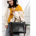 Women's Large-capacity Retro Tote Bag Simple Crossbody Bag