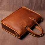 Men's Bag Crazy Horse Leather Briefcase For Laptop