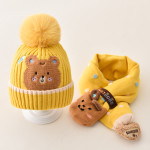 Children's Hat Baby Wool Earmuffs Hat Scarf Suit