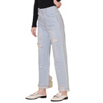 Versatile Chain Frayed Casual Pants