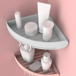 Wall-type Non-perforated Toilet Corner Plastic Storage Basket