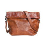 Vintage Vegetable Tanned Leather Handmade Men's Shoulder Bag