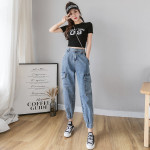 Students' High Waist Loose Overalls Casual