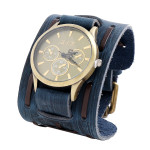 Men's Wide Leather Watch Vintage Bracelet