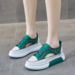 Women's Casual Canvas Shoes With Thick Soles