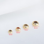 14K Gold-coated Ribbon Silicone Hollow Bead