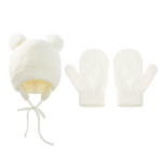 Children's Braid Hat Gloves Warm Ear Protection Children's Knitted Hat