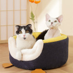 Winter Warm Cartoon Semi-enclosed Cat House Four Seasons