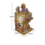 Mini Street View Building Cape Cafe Wooden Assembly Storage House