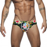 Printed swim trunks low waist sexy cup men's shorts