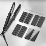 Hair Crimper Straightener Ceramic Curl Corrugated Curle 4in1