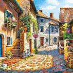 Rimless Linen Digital Oil Painting Landscape Living Room Decoration Oil Painting