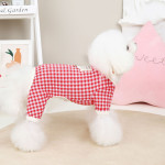 Pet Supplies Teddy Small Dog Plaid Four-legged Puppy Clothing