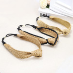 Raffia Hand-woven Fabric Wide Headband Hairband Literary Hair Accessories