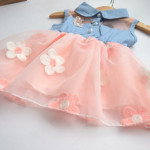 Summer girls wear denim skirt dress dress baby baby princess dress on behalf of a children.