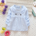 In The Autumn Of 2021 New Children's Skirt Dress Baby Infant Long Sleeved Cartoon Rabbit Princess Dress Color Cotton