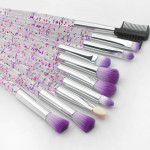 Transparent Starry Sky Plastic Handle Makeup Brush Set