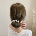 Net Red Pan Hair Pearl Diamond Braided Hair Style Hairpin