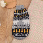 Multi Color Knitting Cat Sweater Lapel Casual