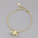 925 Sterling Silver Temperament Lovely Bee Bracelet Female