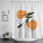 Waterproof And Mildew Proof Shower Digital Perforation-free Printed Bathroom Curtain