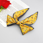 Printed Fabric Bow Ponytail Spring Clip Ladies Outing Headdress Top Clip