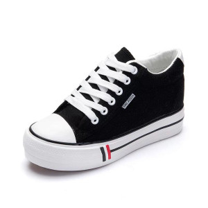 Low-cut thick-soled canvas shoes