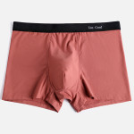 Printed Hollowed Out Mesh Breathable U Convex Boxer Briefs