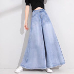 Drop Wide Leg Jeans Skirt Women