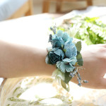 Wedding New Bridesmaid Wrist Flower Simulation Flower Groom Best Man Corsage