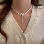 Women's Fashion Temperament Long Pearl Pendant Necklace