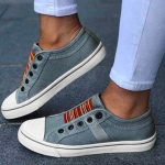  Laceless Canvas Casual Shoes Fashion Sneakers Flat Platform Loafers