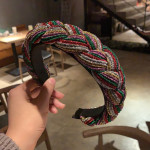 European And American Fabric Knitting Hair And Binding Head Hoop Braid