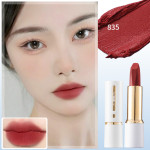 Matte Waterproof And Sweat Resistant Color Display Small White Tube Lipstick