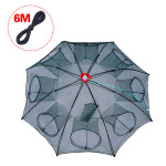 8 Holes Foldable Fishing Net Shrimp Cast Cage Crab Fish Prawn Trap Cast Pot UK