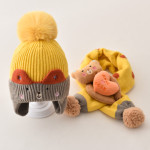 Children's Hat Baby Wool Earmuffs Hat Scarf Suit