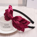 Korean Style Cute Hair Accessories Wholesale Women's Solid Color Bow Headband